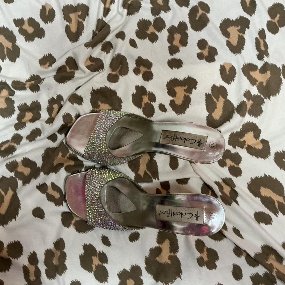 Silver Rhinestone Heels - Picture 7 of 7